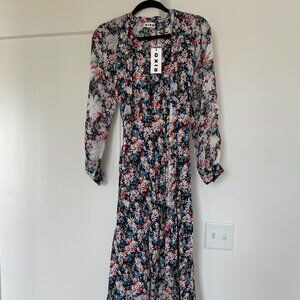 NWT Rixo Silk Midi Dress